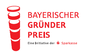 Logo: "BAYERISCHER GRÜNDER PREIS. Eine Initiative der Sparkasse."